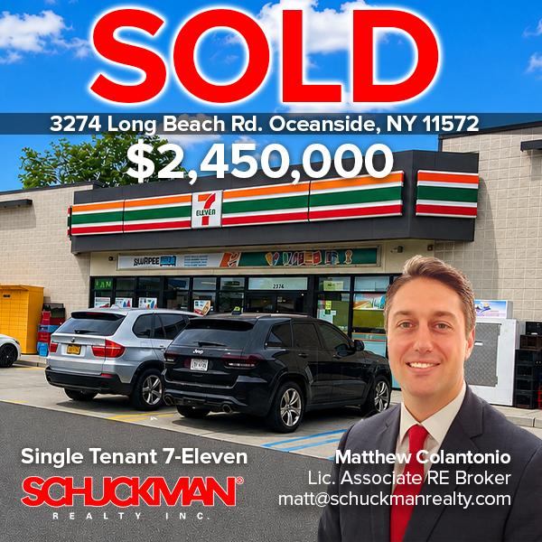 SOLD; 3274 Long Beach Rd. Oceanside. 7-Eleven Property Sold by Matthew Colantonio for $2,450,000